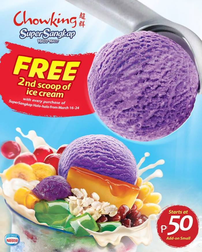 FREE 2nd Scoop of Ice Cream on Chowking SuperSangkap Halo-halo | CDO Promos